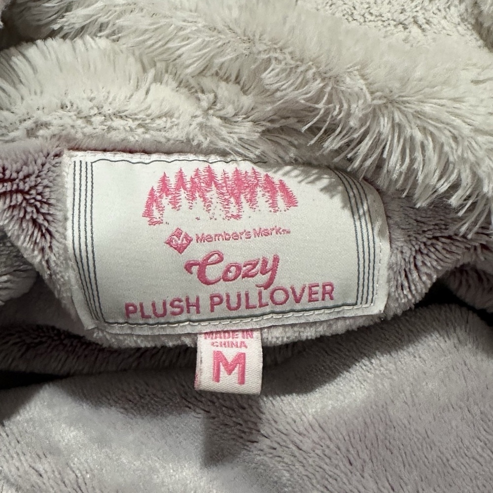 Purple Fluffy Sweater Winter Comfy Cozy Women's Large Pullover Top Soft medium - Picture 7 of 8